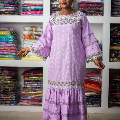 Swiss Dry Lace with embellished crystal stones